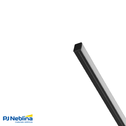 Perfil Sobrepor Nano 17,5Mmx9Mm Preto 1M - Luminatti