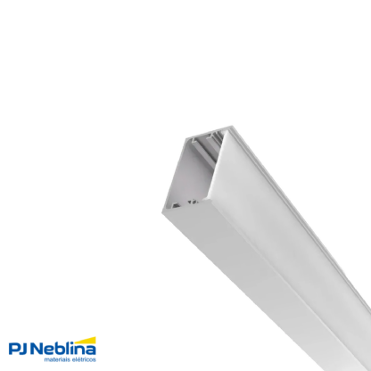 Perfil De Sobrepor C/ Mola 50Mmx30Mm Branco Difusor Bc 3Mt - Luminatti