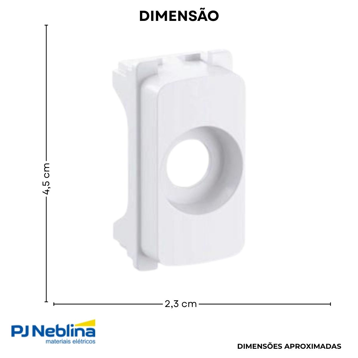 Módulo Saída De Fio 1 Módulo Branco Zeffia - Pial