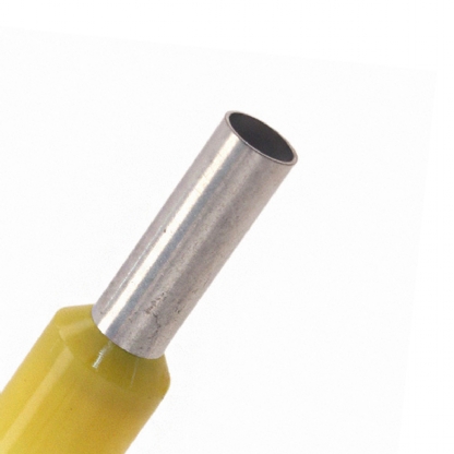 Terminal Tubular Ilhos 25mm Pré-Isolado Amarela 100 Unidades - Magnet