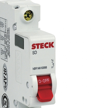 Disjuntor Mini Din Unipolar 2A Curva C 3Ka 230/400V SDD61C02 - Steck