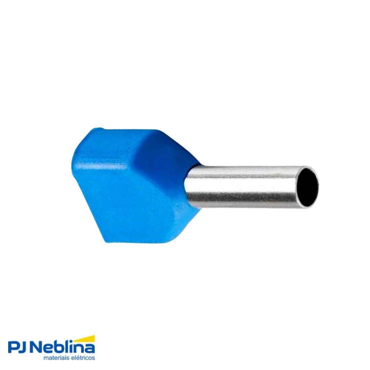 Terminal Tubular (ilhos) Duplo 2,50mm (14awg) Pre-isolado Az