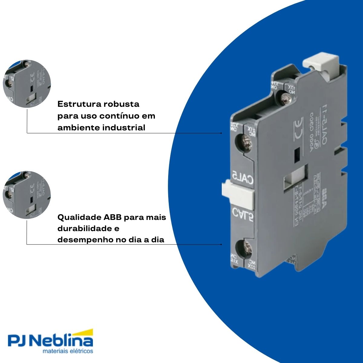 Bloco Contato Auxiliar P/Contator Lateral 1Na+1Nf - Abb