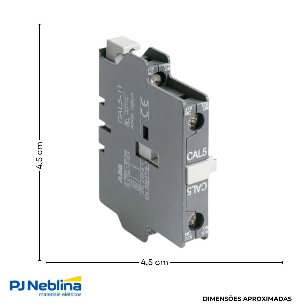 Bloco Contato Auxiliar P/Contator Lateral 1Na+1Nf - Abb