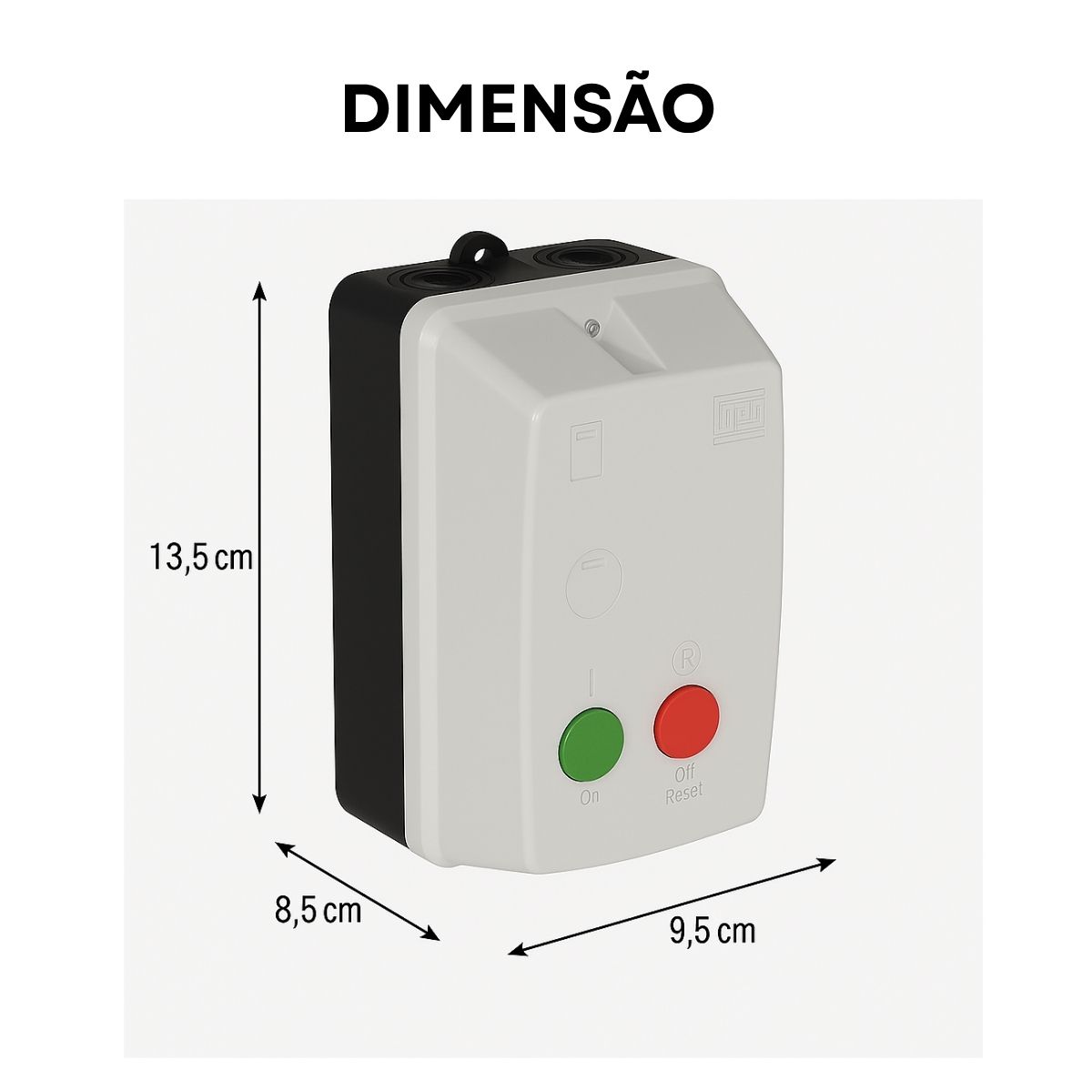 Chave Partida Direta Trifásico 0,8-1,2A 380V 0,33Cv Ip52 Weg