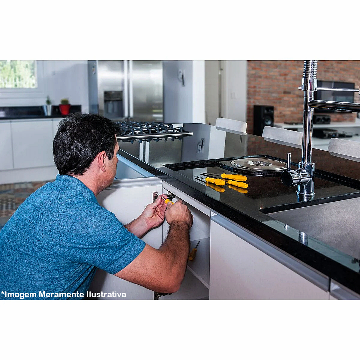 Chave Fenda Ponta Cruzada Philips Ph0 1/8x5 Polegadas 3x125Mm Cabo Injetado Amarelo - Tramontina