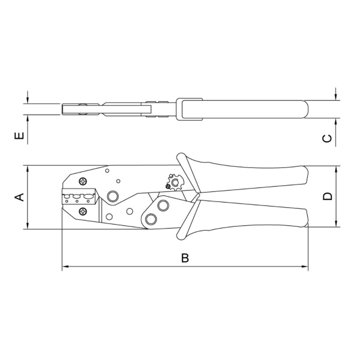 Alicate Crimpador Terminal Isolado 0,50-6,00Mm Laranja Com Catraca - Tramontina