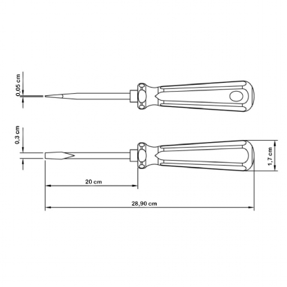 Chave Fenda Simples 1/8X8 Polegadas 3X200mm - Tramontina