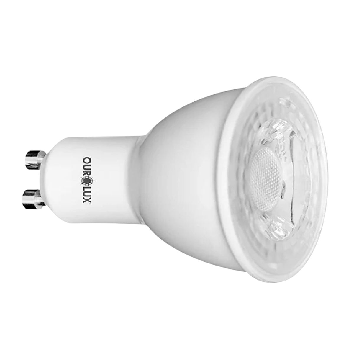 Lâmpada Led Dicroica Mr16 6W Bivolt Gu10 6400K Branco Frio Luz Branca 420Lm 38G - Ourolux