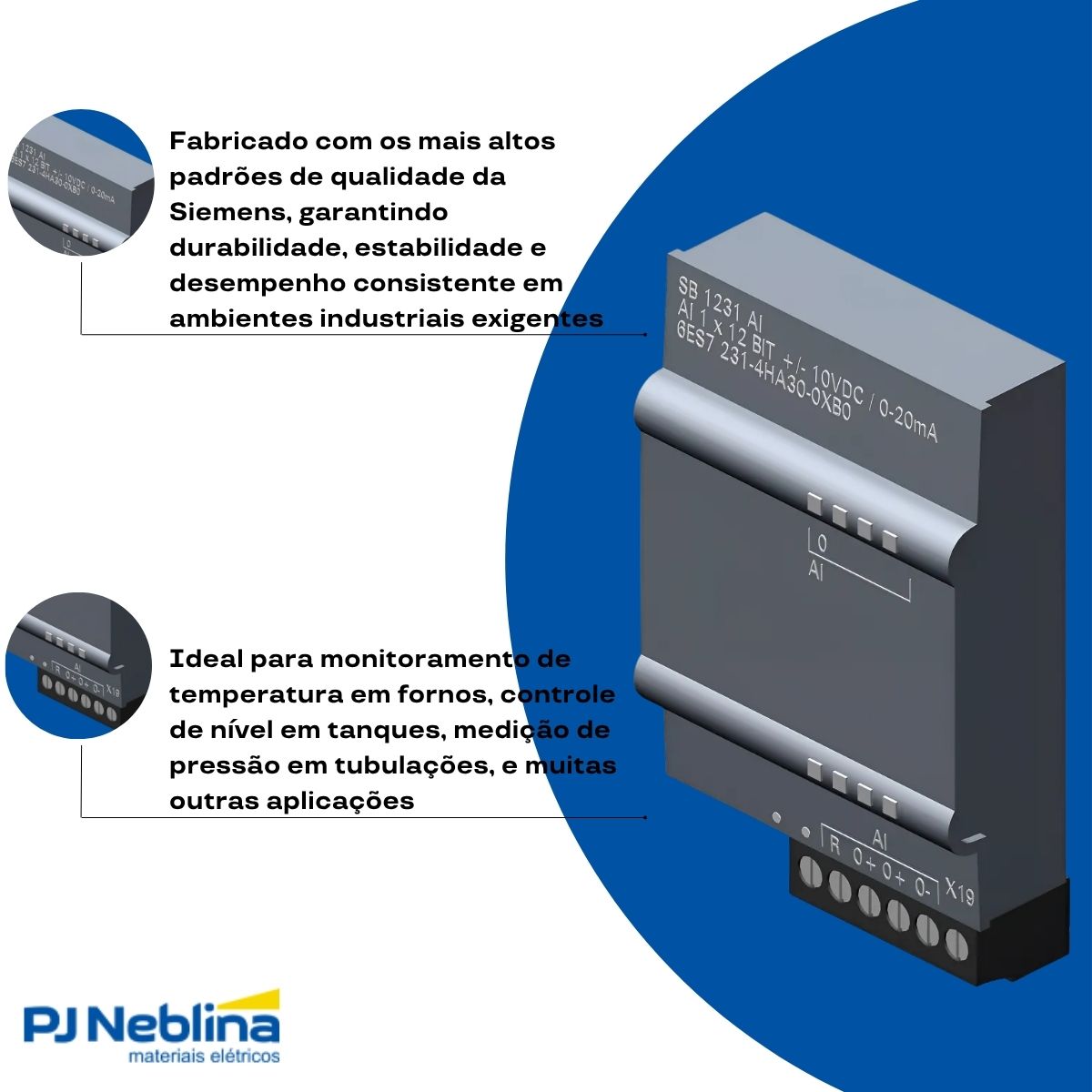 Modulo Expansão Clp Entrada Analógica 1Ea Sb 1231 Simatic S7-1200 - Siemens