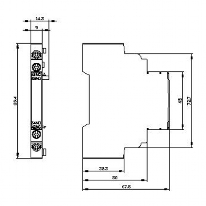 Bloco Contato Auxiliar Para Disjuntor Lateral 1Na+1Nf 3RV29011A - Siemens