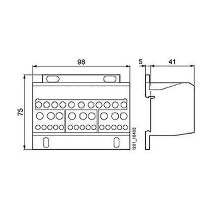 Bloco Distribuição 690V 125A 4P 5ST2502 - Siemens