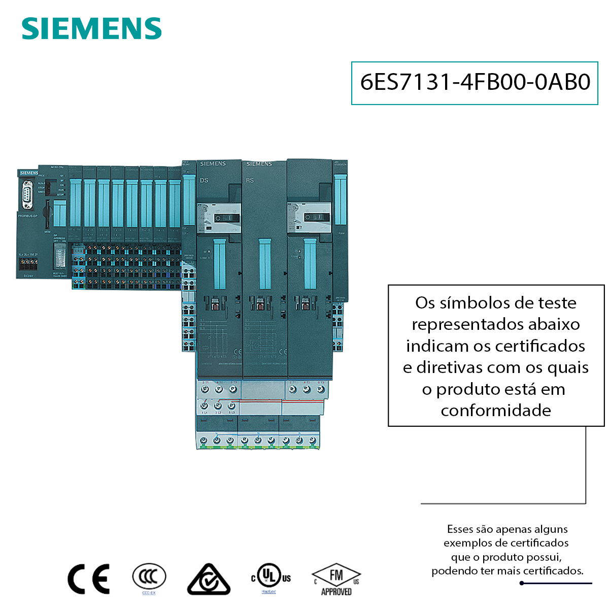 Módulo Expansão Clp Entrada Digital 2Ed Simatic Et 200S Embalagem 5 Peças 6ES71314FB000AB0 - Siemens