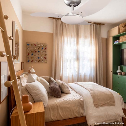 Ventilador Teto 110/127V 138,7W 3 Pás Solano Aço Escovado - Tron Ventiladores