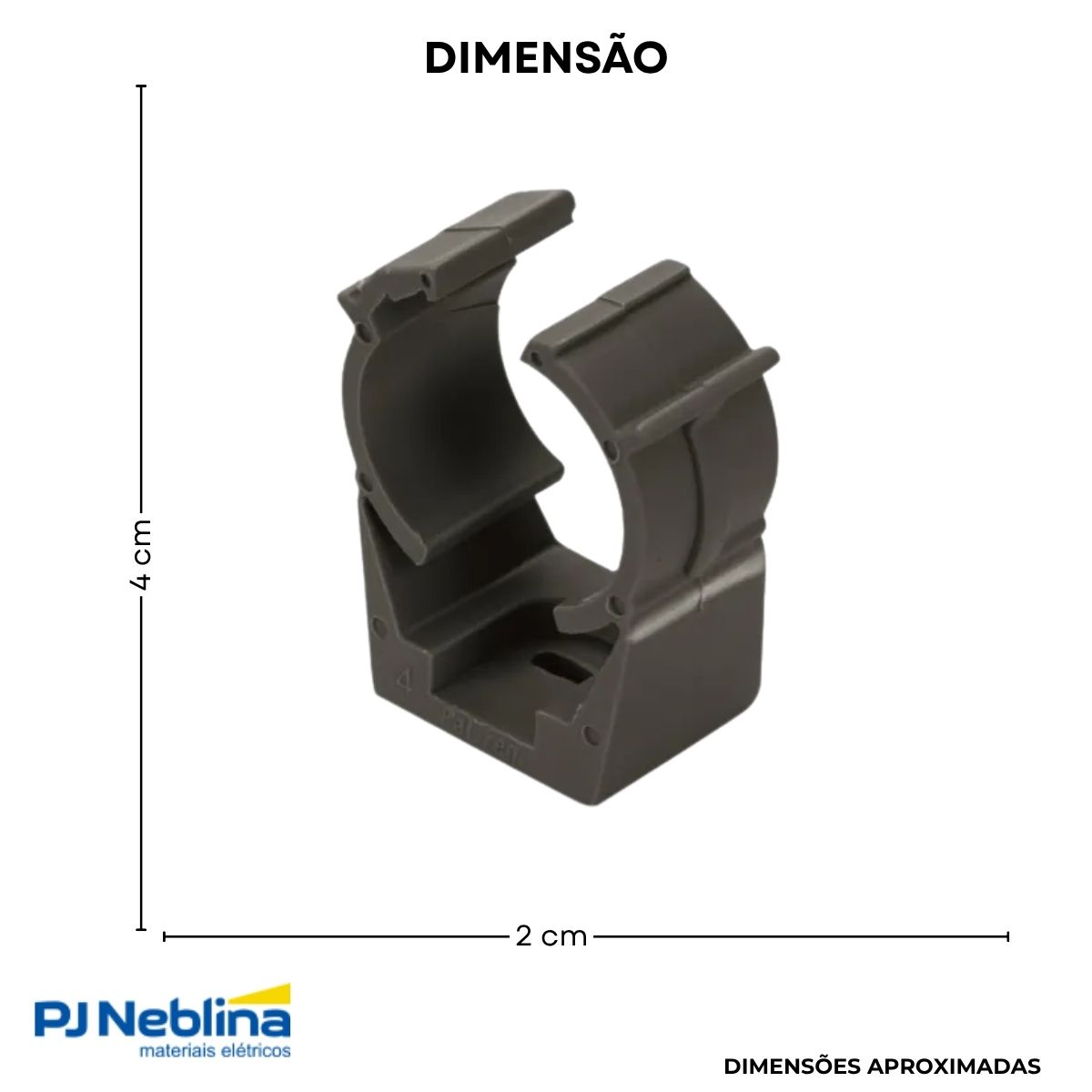 Braçadeira Pvc 2Pol Preto - Wetzel