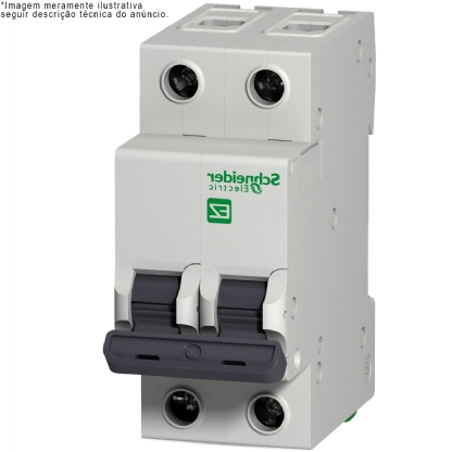Disjuntor Mini Din Bipolar 20A Curva C 3Ka 230/400V EZ9F33220 - Schneider Electric