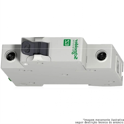Disjuntor Mini Din Unipolar 16A Curva C 3Ka 230/400V EZ9F33116 - Schneider Electric
