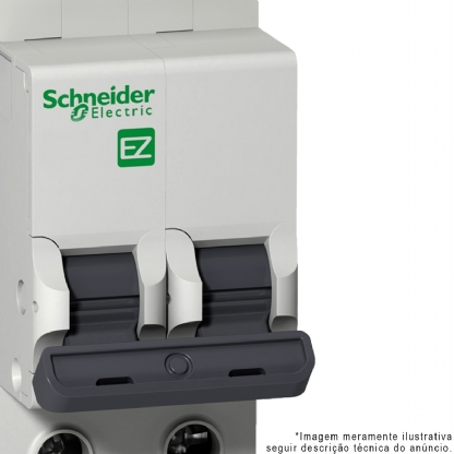 Disjuntor Mini Din Bipolar 16A Curva C 3Ka 230/400V EZ9F33216 - Schneider Electric