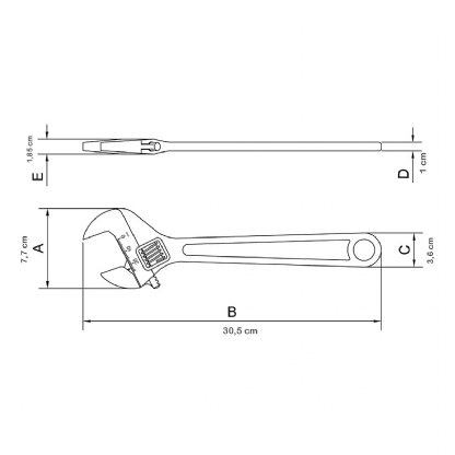 Chave Ajustável Inglesa 12 Polegada - Tramontina