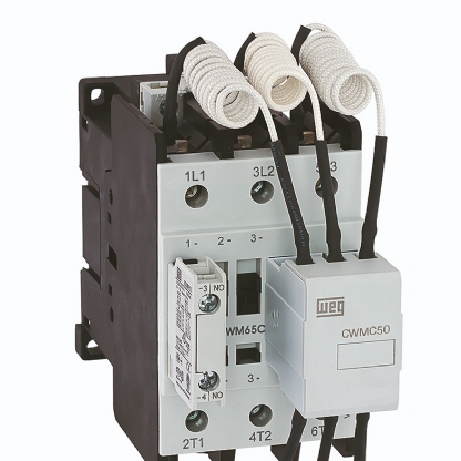 Contator Manobra Capacitor Tripolar 190-220V 50/60Hz 1Na 40Kvar/380-415V 55G CWMC50-10-30X26 - WEG