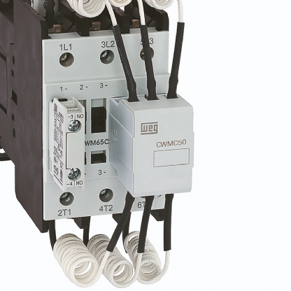 Contator Manobra Capacitor Tripolar 190-220V 50/60Hz 1Na 40Kvar/380-415V 55G CWMC50-10-30X26 - WEG