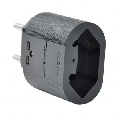 Plug Protetor Contra Surtos/Raios DPS 2 Pinos 10A Preto - Clamper