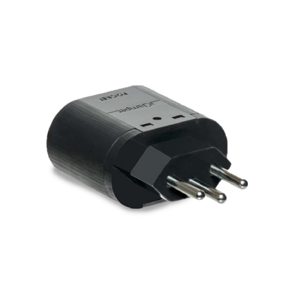 Plug Protetor Contra Surtos/Raios DPS 3 Pinos 10A Preto - Clamper
