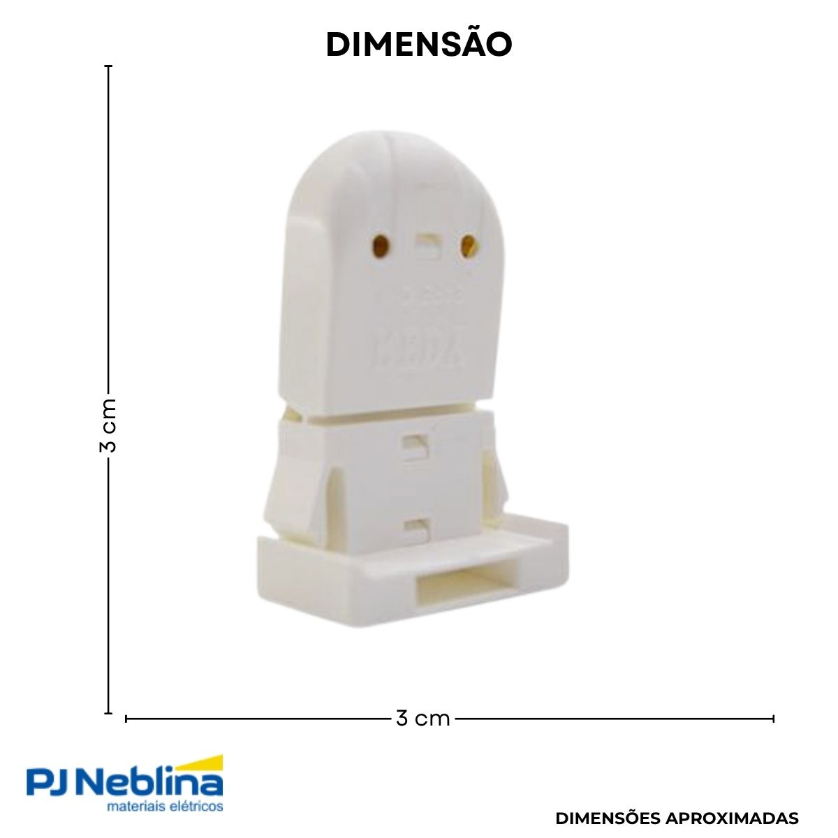 Soquete Lâmpada Poliamida Inclinado G13 2A 250V Engate Rápido Anti-Vibratorio - Redy