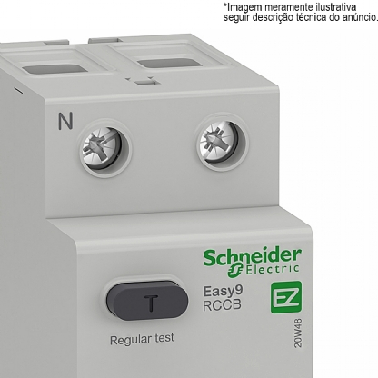 Interruptor Diferencial Residual Bipolar 25A 30Ma 3Ka 230V Tipo Ac EZ9R33225 - Schneider Electric