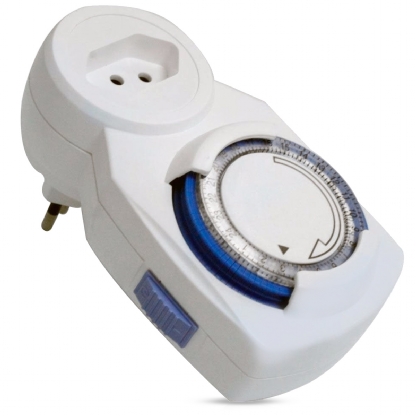 Timer Temporizador Analógica Bivolt De Tomada 24 Horas - Dni