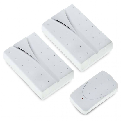 Campainha Sem Fio Com Acionador Branco Dupla Com 2 Sons - Dni