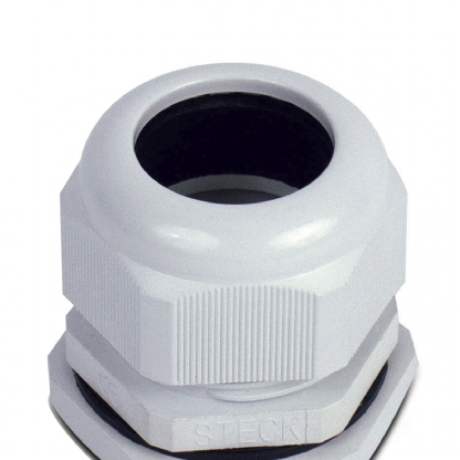 Prensa Cabo Nylon Métrica M50X1,5mm Cinza Com Contra Porca Ip67 Curta S877Ci - Steck