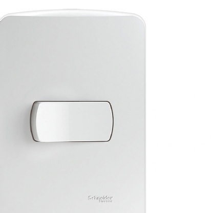 Conjunto 1 Interruptor Simples Horizontal 10A 4X2 Miluz Branco - Schneider Electric