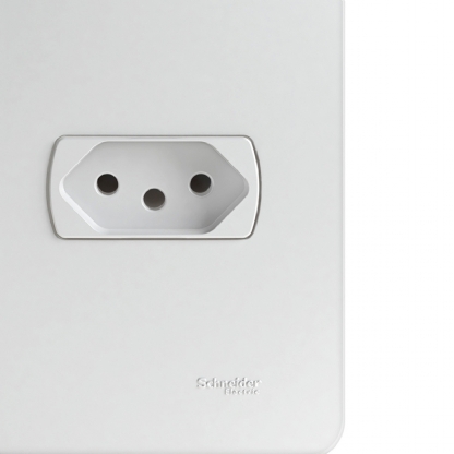 Conjunto 1 Tomada Horizontal 10A 4X2 Miluz Branco - Schneider Electric