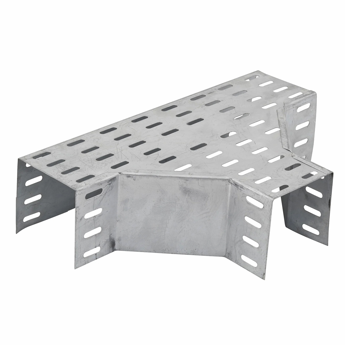 Te Horizontal Aço Para Eletrocalha Perfurado 90G Tipo U 100X50Mm Pré Zincado