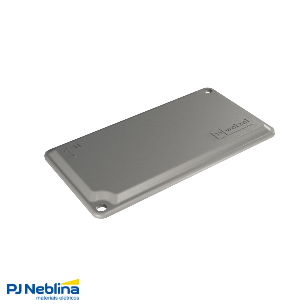 Tampa Condulete Cega Alumínio 1Pol C/Pintura Cinza S/Vedação - Wetzel