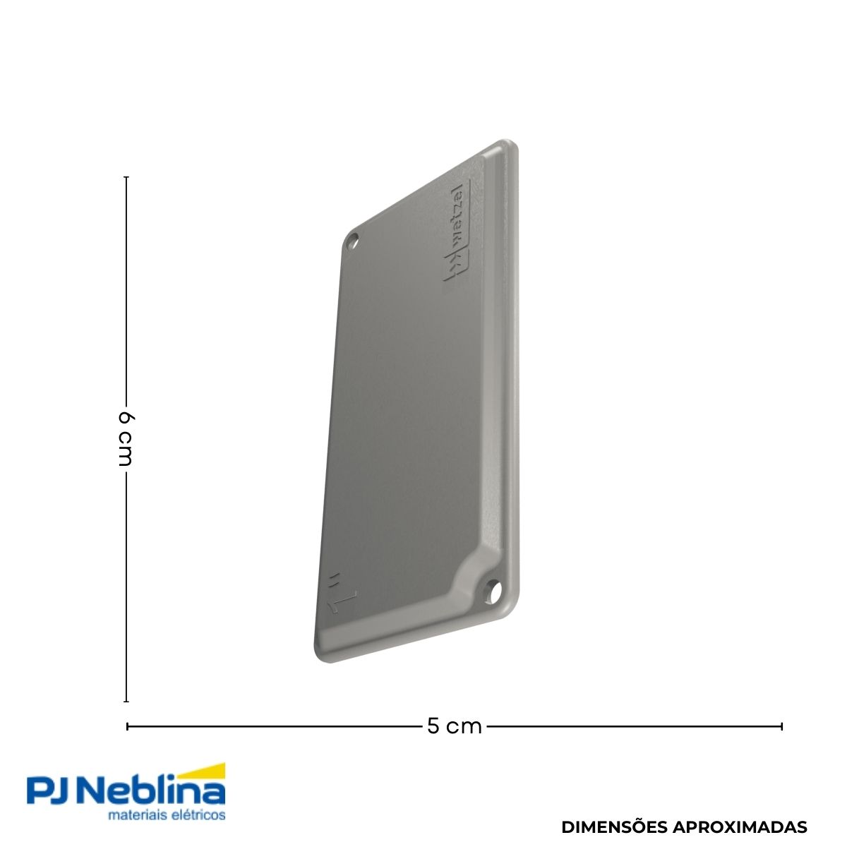 Tampa Condulete Cega Alumínio 1Pol C/Pintura Cinza S/Vedação - Wetzel