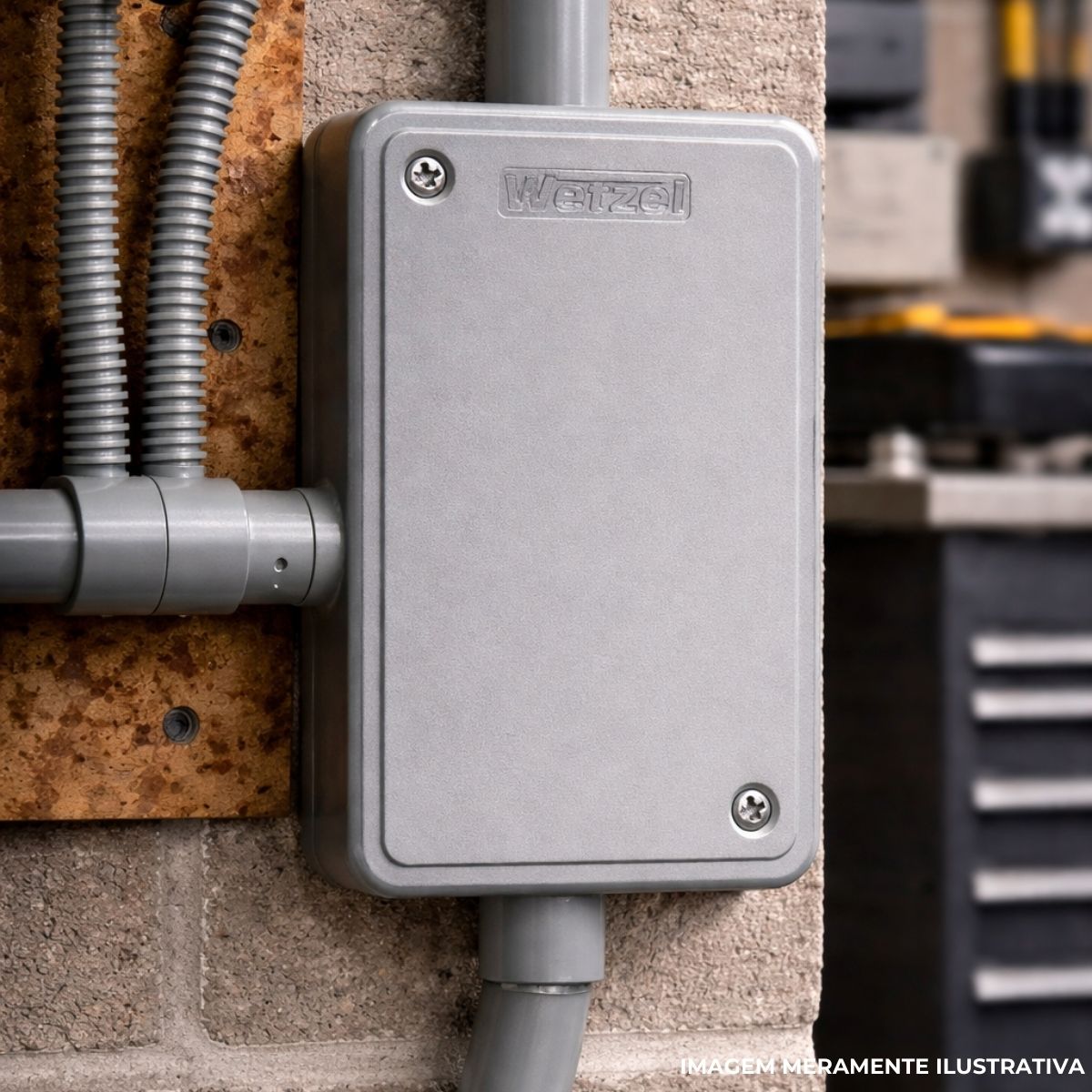 Tampa Condulete Cega Alumínio 1Pol C/Pintura Cinza S/Vedação - Wetzel