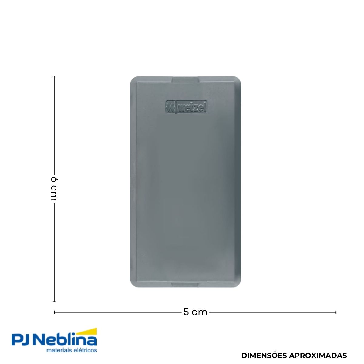 Tampa Condulete Cega Alumínio 1Pol C/Pintura Cinza C/Vedação - Wetzel