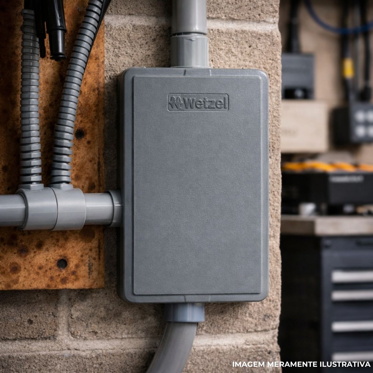 Tampa Condulete Cega Alumínio 1Pol C/Pintura Cinza C/Vedação - Wetzel