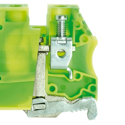 Conector Borne Passagem Terra 2 Conexões 4,00mm Verde/Amarela BTWP 2,5/4T - WEG