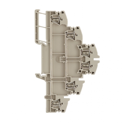 Conector Borne Passagem Triplo 6 Conexões 2,50mm 500V Bege ZDLD2.52N - Conexel