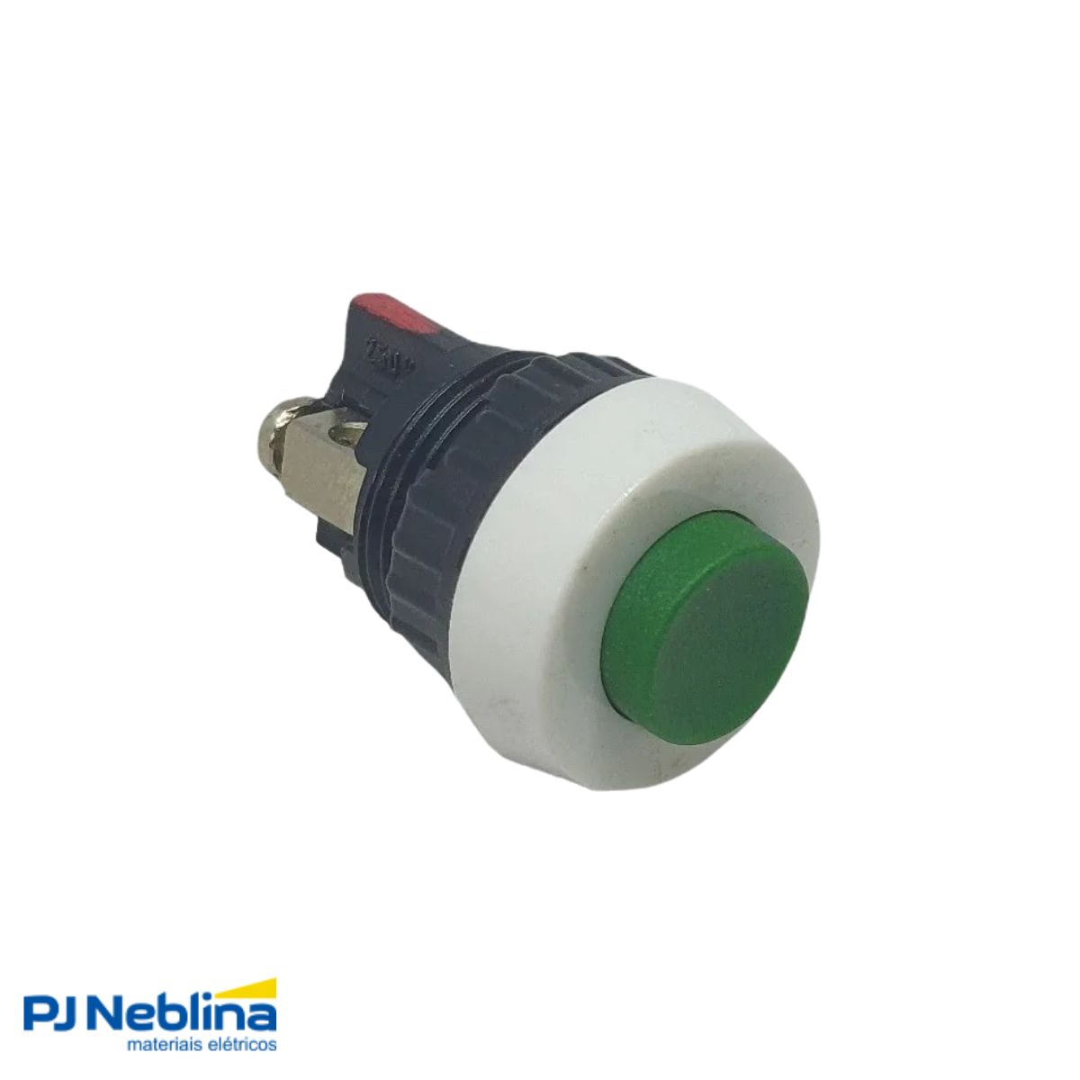 Botão Comando Pulsador Saliente Redondo 15 mm Plástico Verde 1Nf C/Pino - Ace Schmersal