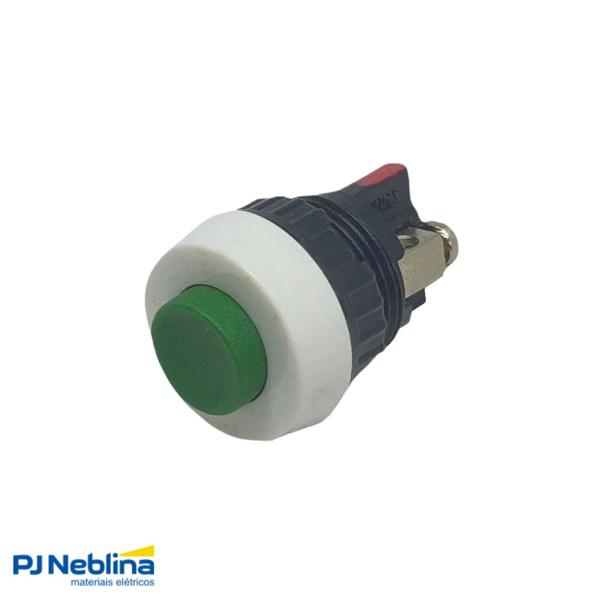 Botão Comando Pulsador Saliente Redondo 15 mm Plástico Verde 1Nf C/Pino - Ace Schmersal