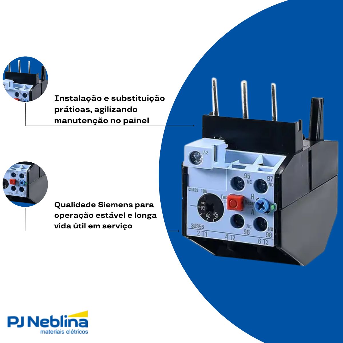 Relé Sobrecarga Térmico 16-25A Classe 10 - Siemens