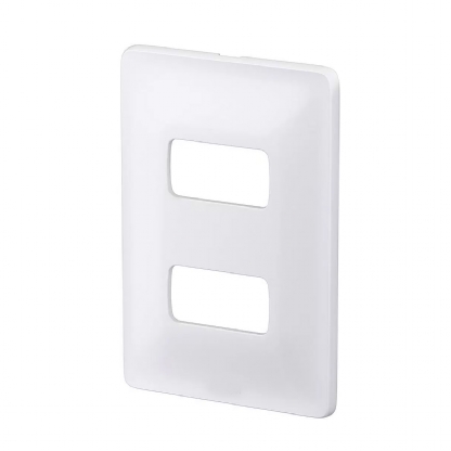 Placa Acabamento 2 Postos Horizontal4X2 Com Suporte Zeffia Branco - Pial