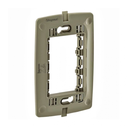 Placa Acabamento 2 Postos Horizontal4X2 Com Suporte Zeffia Branco - Pial