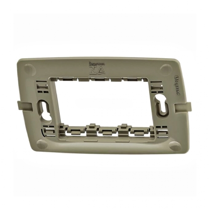 Placa Acabamento 2 Postos Horizontal4X2 Com Suporte Zeffia Branco - Pial