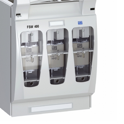 Chave Seccionadora Saca Fusível Sobre Carga 3 Polos 400A Fusível Nh2 Alavanca Branco FSW4003 - WEG