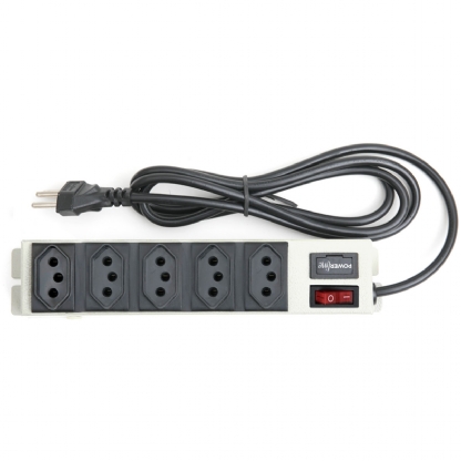 Filtro Linha Power Line 5 Tomadas Bivolt 10A Pad Bras Bege - Multicraft